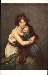 Portrait of Mme. Vigée Le Brun and her Daughter Postcard