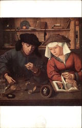 The Banker and His Wife by Metsys Postcard