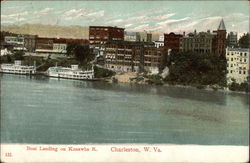 Boat Landing on Kanawha River Postcard