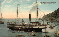 S.S. Cabrillo Landing at Avalon, Santa Catalina Island California Postcard Postcard