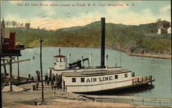 The Air Line Ferry, Which Crosses to Tivoli, NY Saugerties, NY Postcard Postcard