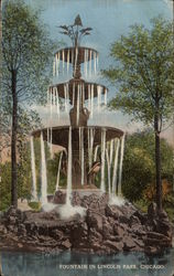 Fountain in Lincoln Park Chicago, IL Postcard Postcard