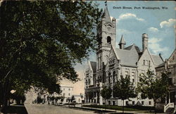 Court House Port Washington, WI Postcard Postcard