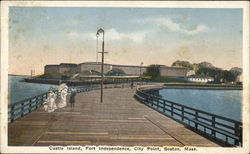 Castle Island, Fort Independence, City Point Postcard