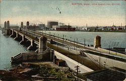 New Cambridge Bridge Boston, MA Postcard Postcard