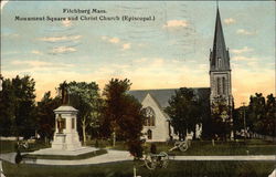 Monument Square and Christ Church (Episcopal) Postcard