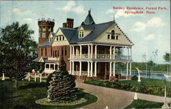 Barney Residence, Forest Park Postcard