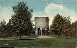 Old Mill Institute Park Worcester, MA Postcard Postcard