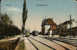 Kassa Vasutallomas Hungary Postcard Postcard