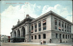 Railroad Station Building Albany, NY Postcard Postcard