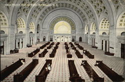 Union Station Waiting Room Postcard