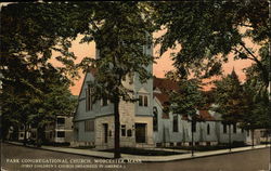 Park Congregational Church Worcester, MA Postcard Postcard