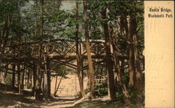 Rustic Bridge, Wachusett Park Princeton, MA Postcard Postcard