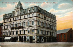 Odd Fellows Hall Boston, MA Postcard Postcard