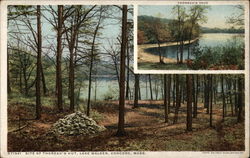 Site of Thoreau's Hut, Lake Walden Concord, MA Postcard Postcard