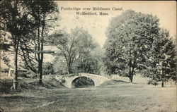 Footbridge over Middlesex Canal Postcard