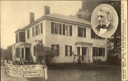 Home of Ralph Waldo Emerson Concord, MA Postcard Postcard