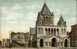 View of Trinity Church Boston, MA Postcard Postcard