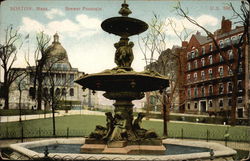 Brewer Fountain Boston, MA Postcard Postcard