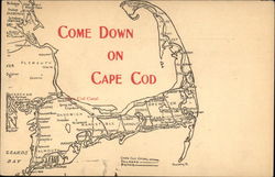 Come Down on Cape Cod Postcard