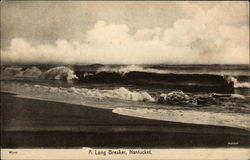 A Long Breaker Nantucket, MA Postcard Postcard