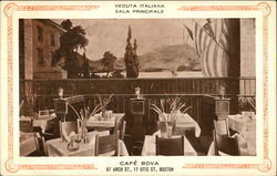 Veduta Italiana Sala Principale, Cafe Bova, 97 Arch St., 17 Otis St Postcard