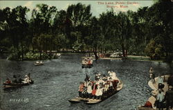 Public Garden - The Lake Boston, MA Postcard Postcard