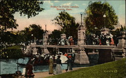 Bridge in Public Garden Postcard