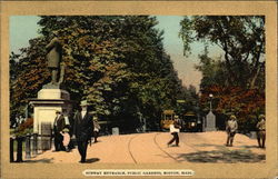 Subway Entrance, Public Gardens Boston, MA Postcard Postcard