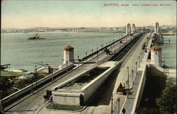 New Cambridge Bridge Boston, MA Postcard Postcard