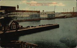 Docks at Charlestown, from Charlestown Bridge Boston, MA Postcard Postcard