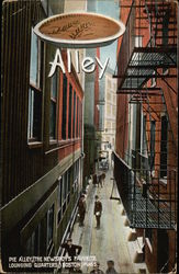 Pie Alley - The Newsboys Favorite Lounging Quarters Postcard