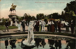 Scene in Public Garden Postcard