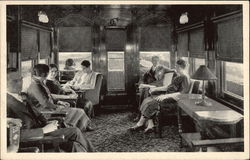 Observation Car - National Limited Trains, Railroad Postcard Postcard