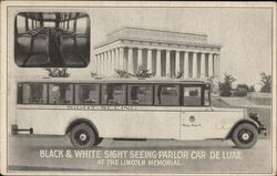 Black & White Sight Seeing Parlor Car De Luxe Postcard