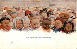 All Kinds of Little Troubles Babies Postcard Postcard