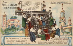 Underwood Typewriter Advertising Postcard Postcard