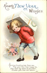 Hearty New Year Wishes Postcard