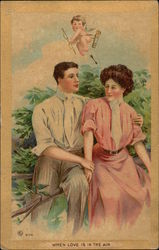 When Love is in the Air Couples Postcard Postcard