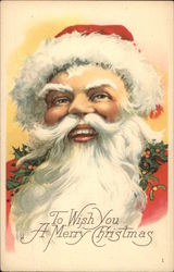 To Wish You A Merry Christmas Santa Claus Postcard Postcard