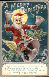 A Merry Christmas Santa Claus Postcard Postcard