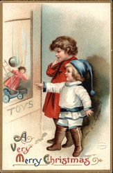 A Very Merry Christmas with Children Postcard Postcard