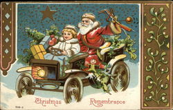 Christmas Remembrance with Santa & Child Postcard