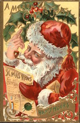 A Merry Christmas Santa Claus Postcard Postcard