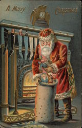 A Merry Christmas Santa Claus Postcard Postcard