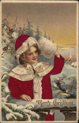 Merry Christmas Children Postcard Postcard