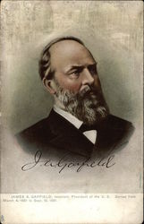 James A. Garfield, twentieth President of the U. S Postcard