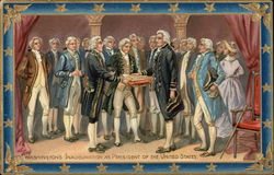 Washington's Inauguration as President of the United States Postcard