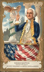 Washington Taking the Oath as First President Presidents Postcard Postcard