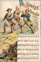 Yankee Doodle Songs & Lyrics Postcard Postcard